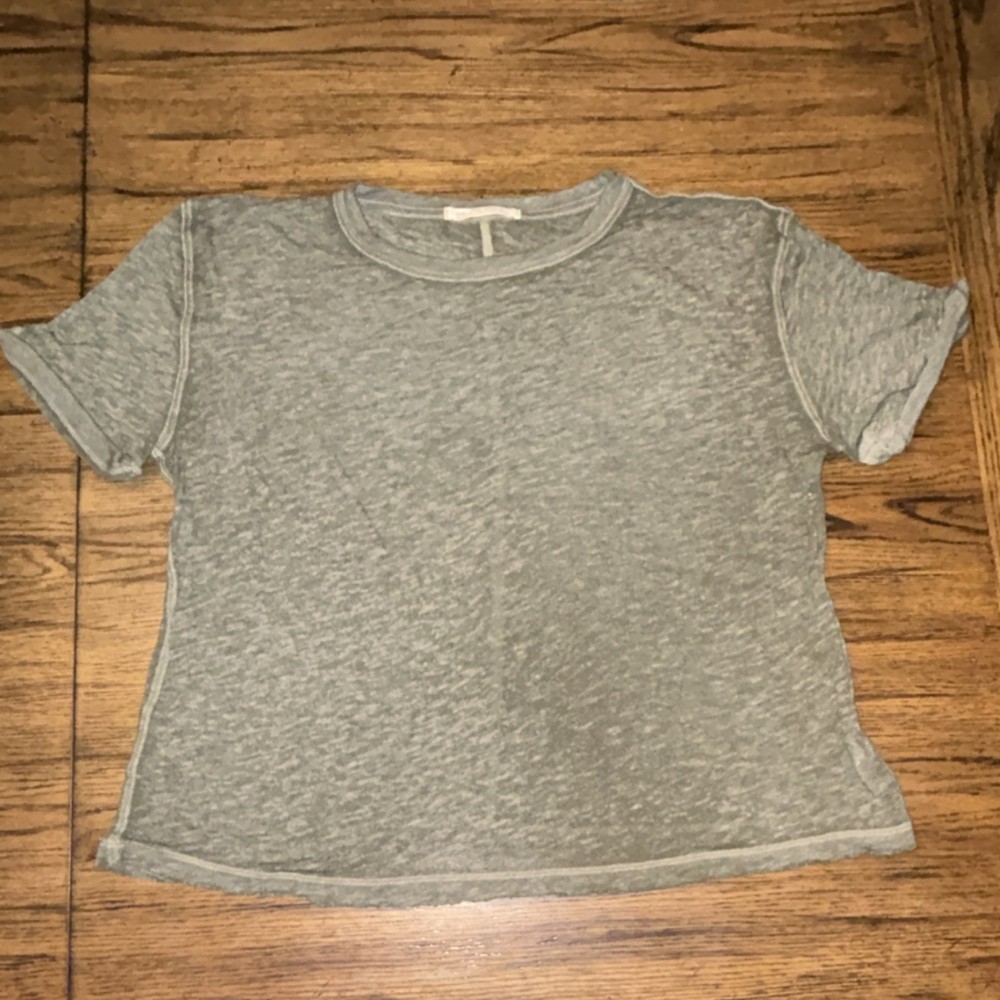 We The Free Green Knit Short Sleeve Crew Neck Women's T-Shirt Size M