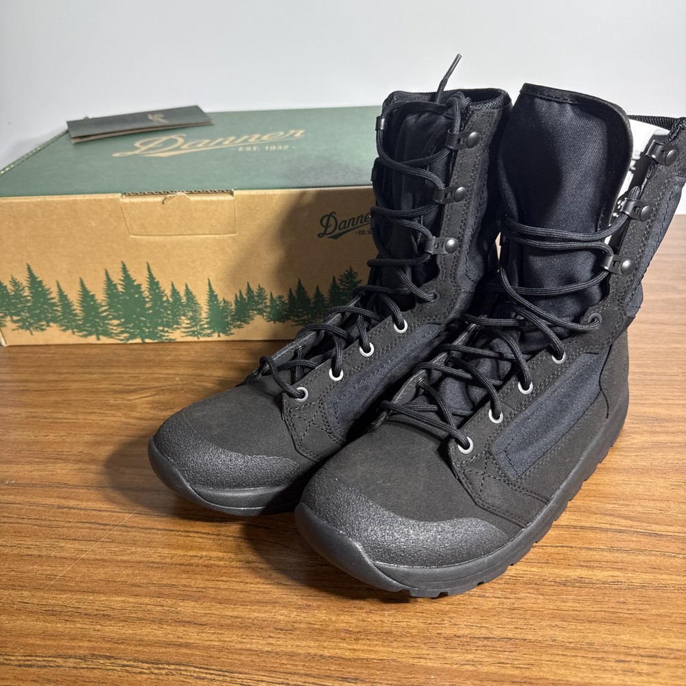 Danner Tachyon Mens 8-Inch Waterproof Leather Boots Black Size 8.5 D