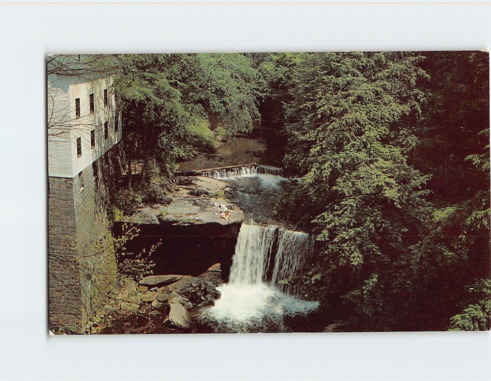 Postcard Old Mill And Lanterman Falls Mill Creek Park Youngstown Ohio