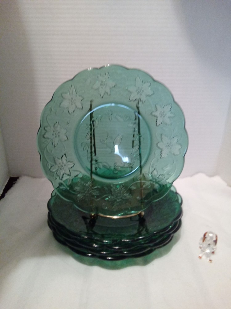 Princess House Fantasia Poinsettia Emerald Green 8