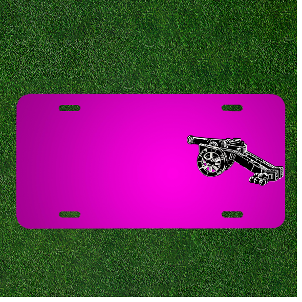 Custom Personalized Cannon Gun Medieval Car License Plate with Names