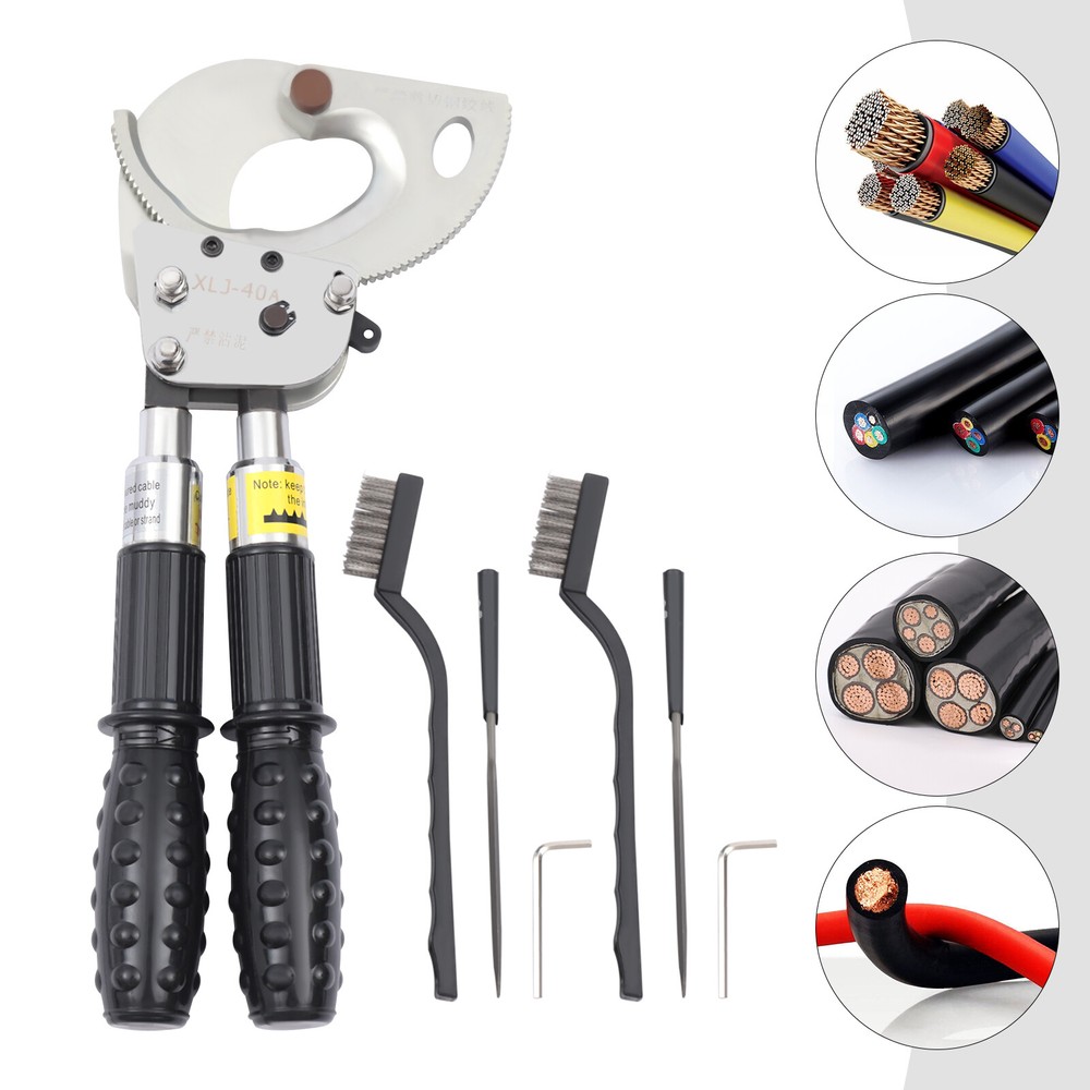 Heavy Duty Clamp Ratchet Cable Cutter Up To 330mm2 Ratcheting Wire Cut Hand Tool