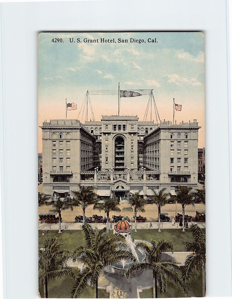 Postcard U. S. Grant Hotel, San Diego, California