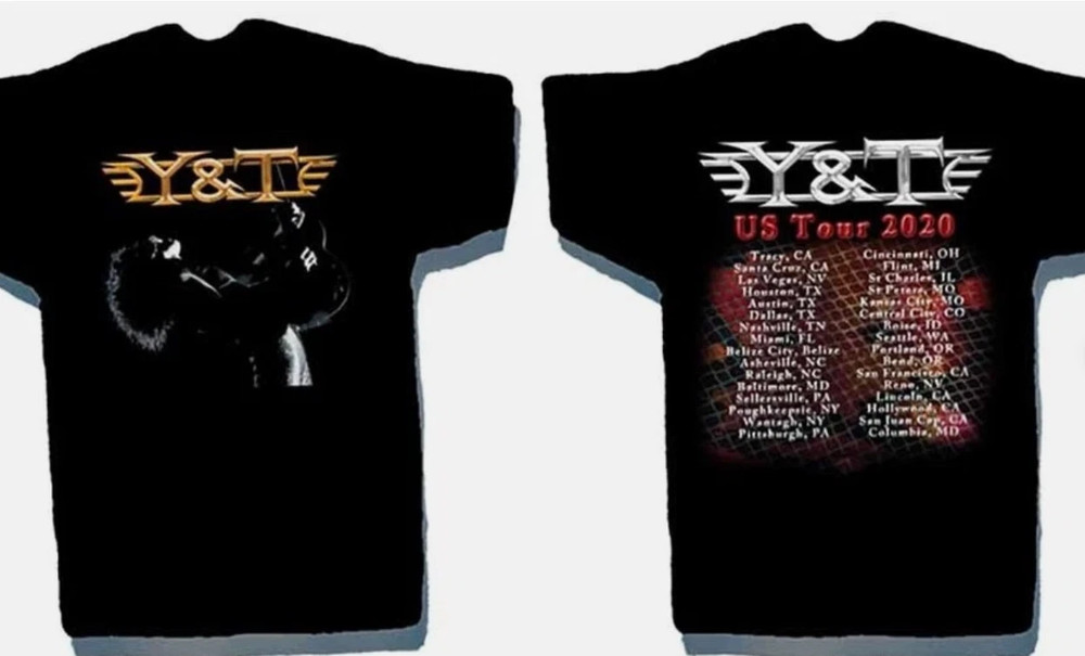2 SIDES Y&T Band 2020 Tour Tee Shirt Black Unisex S-5XL