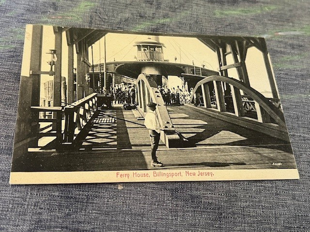 1908 RPPC Photo Unused Postcard Ferry House Billingsport New Jersey Paulsboro