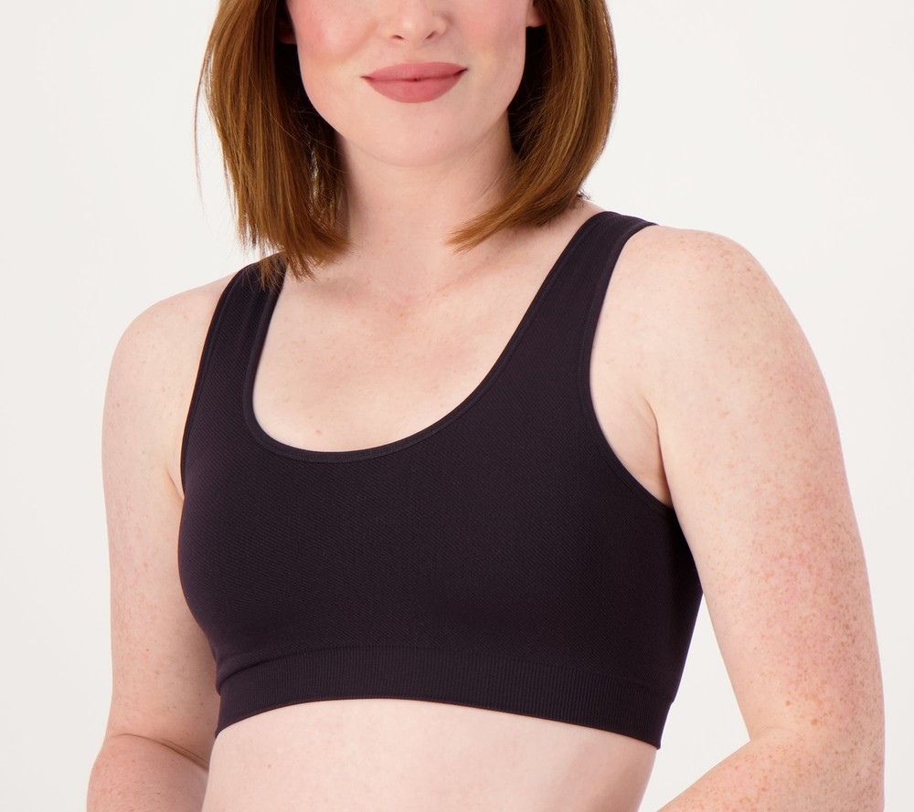 Anybody Women's Bra Sz L  Intimates Scoop Neck Lounge Black A557214