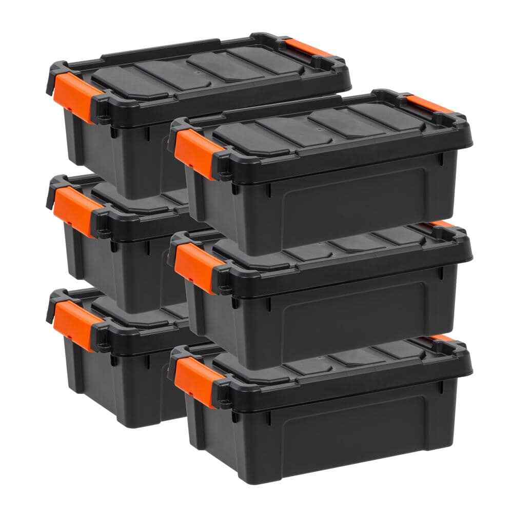 12 Qt./3 Gal. Heavy-Duty Stackable Storage Tote - Set Of 6