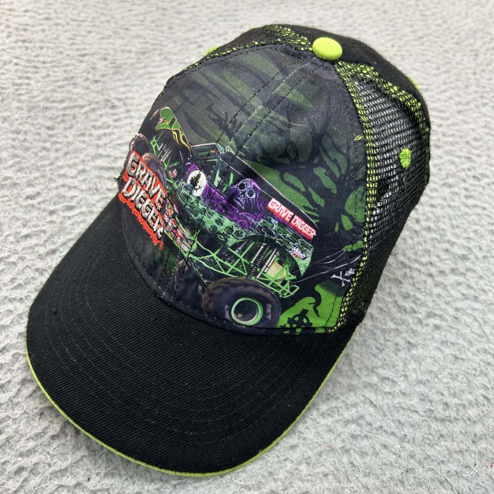 Grave Digger Monster Jam Baseball Cap for Boys One Size Fits All