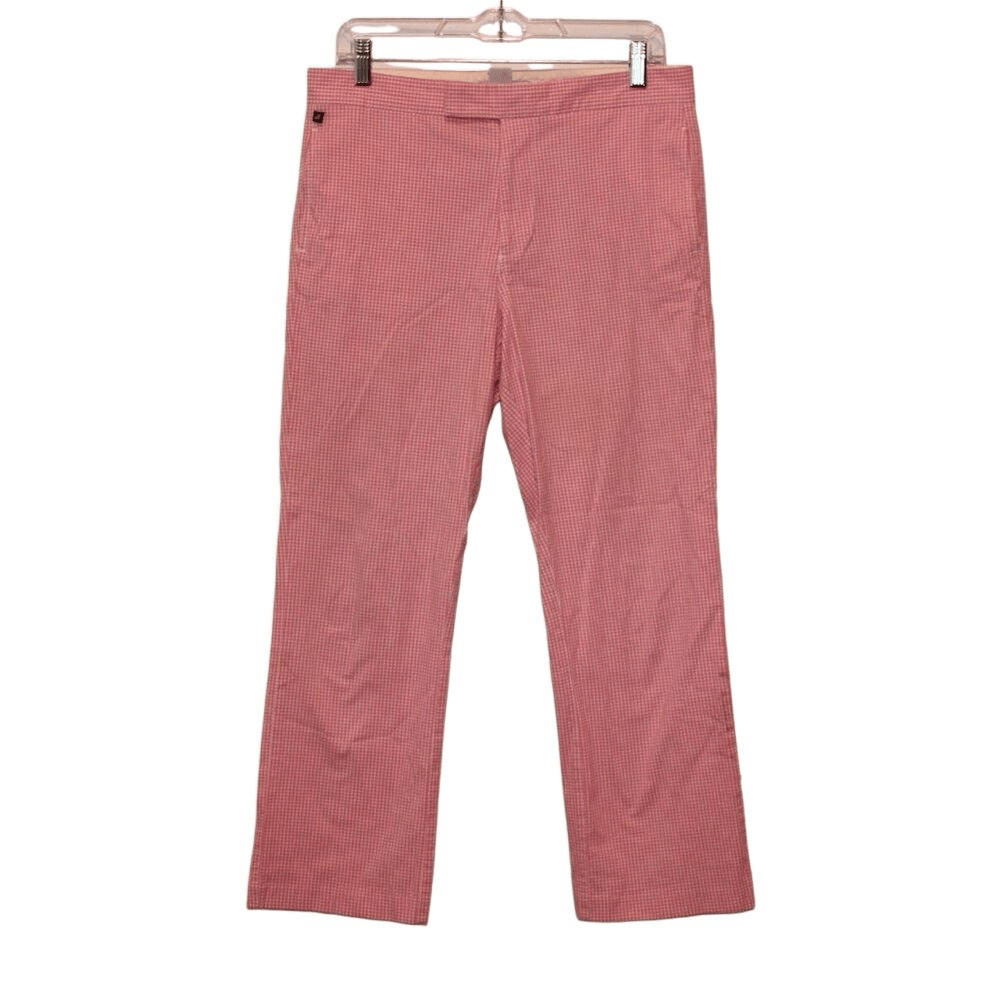 Polo Ralph Lauren Pink White Check Straight Leg Pants Womens Size 10