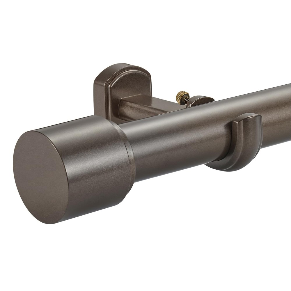 1 1/8 Inch Diameter Curtain Rods 36-72 Inch Telescoping Heavy Duty Dark Bronze M