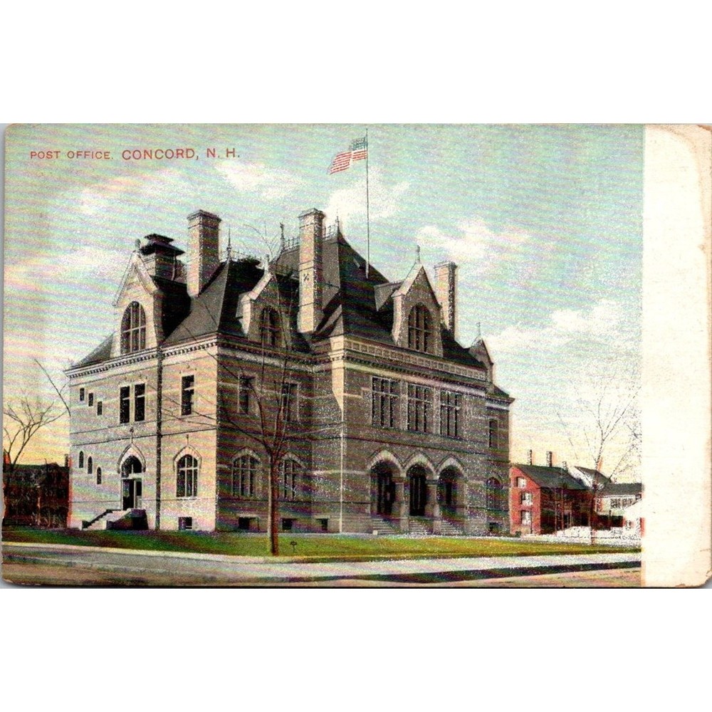 Post Office Building Concord New Hampshire Postcard VTG Unposted