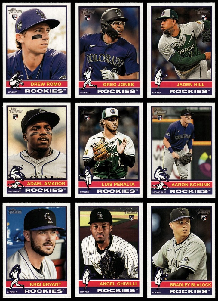 2025 Topps Heritage Rockies Almost Complete Team Set 8 - NM/MT 7180609