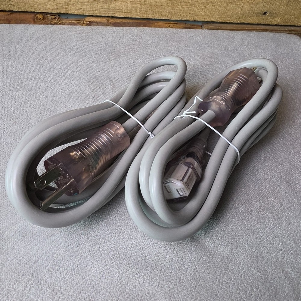 2 pack- 8' 3x16AWG Hospital Grade AC Power Cord UL 300V VW-1 3-Prong 13A125V-image