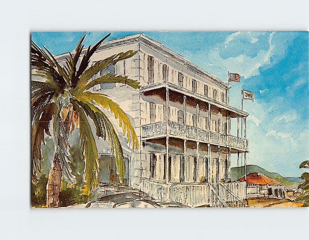 Postcard Government House St. Thomas US Virgin Islands