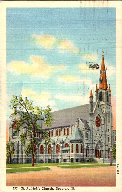 Decatur Illinois IL : CHURCH SCENE m/14 AV7949