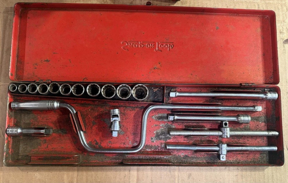 Vintage Snapon 3/8” Drive SAE Service Kit  With Case