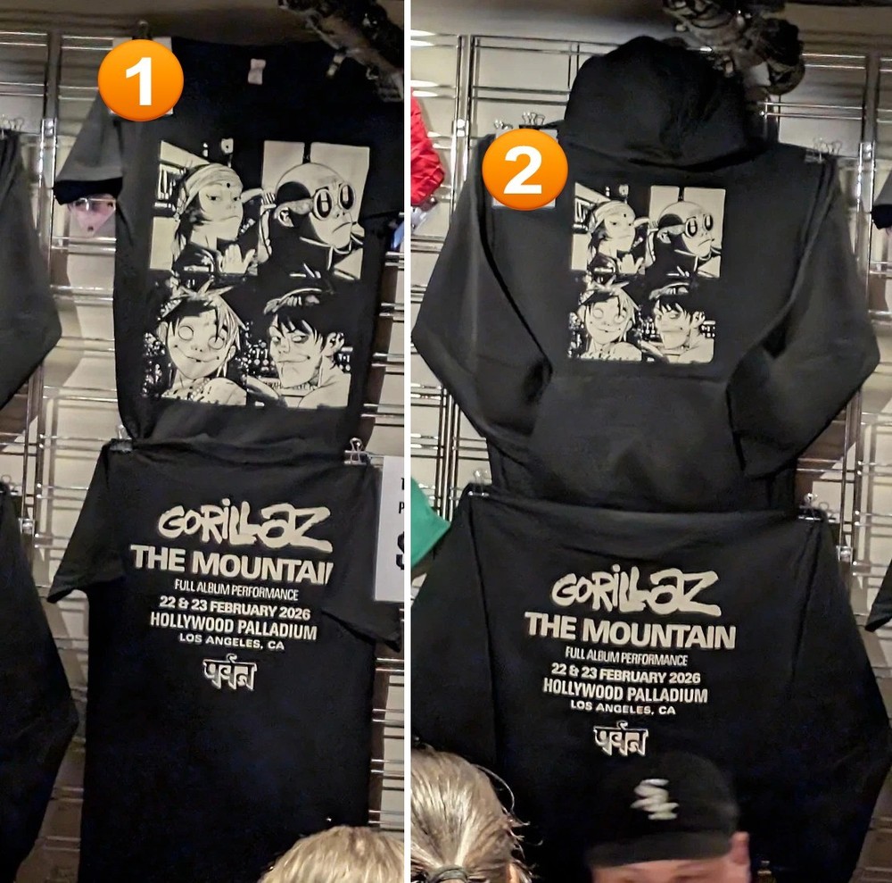 SALE! Gorillaz Band The Mountain Tour 2026 Merch Feb 22 23 LA Reprint T-shirt