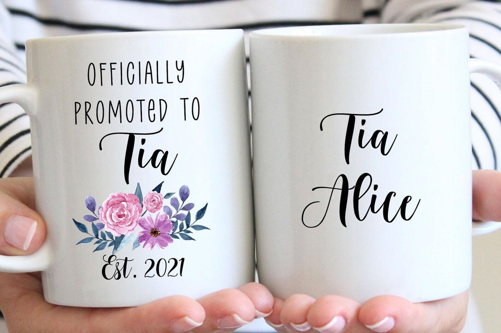Personalized Tia Gift Mug Gift For Tia Officially Promoted To Tia Pregnancy