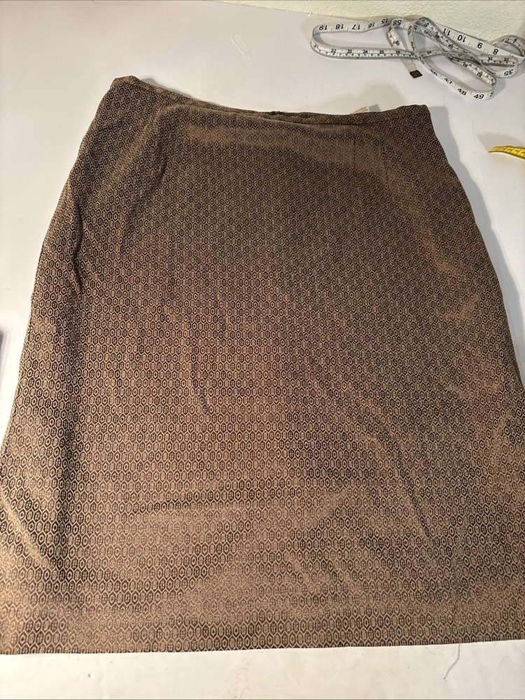 WOMEN'S NORTON McNAUGHTON BROWN TWEED SKIRT SIZE 18