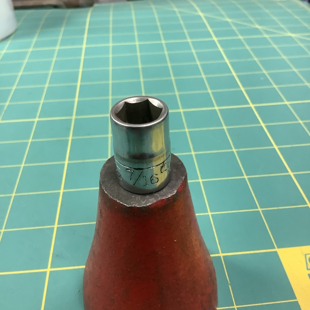 Vintage Craftsman -VV- 43002 7/16” Six Point 3/8” Drive Socket USA