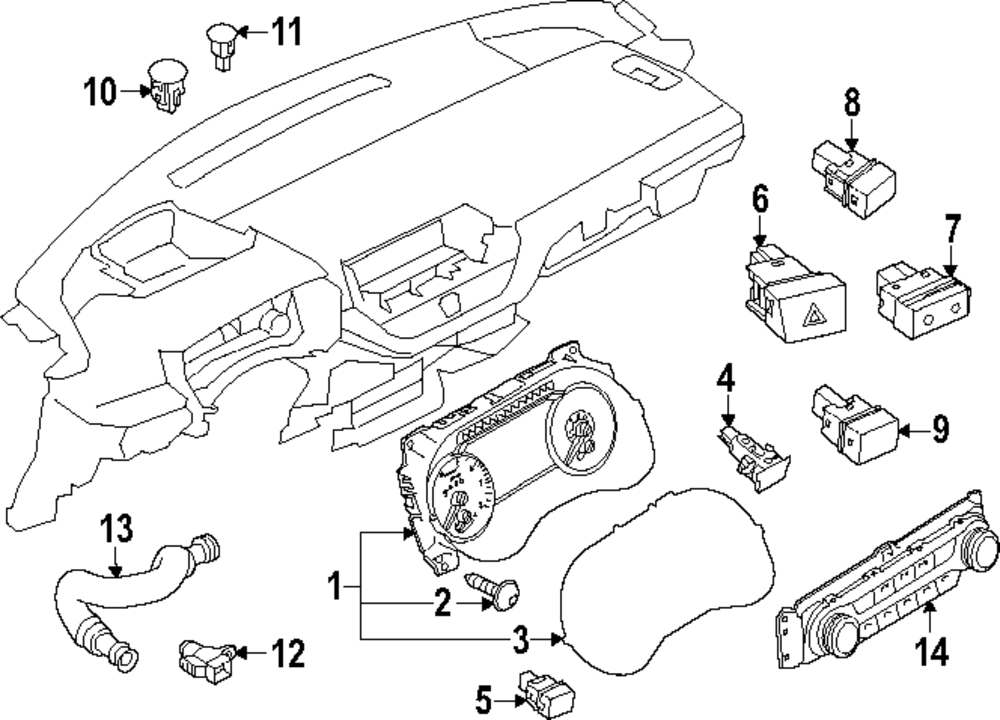 Genuine Nissan Instrument Cluster 24810-6CA0B
