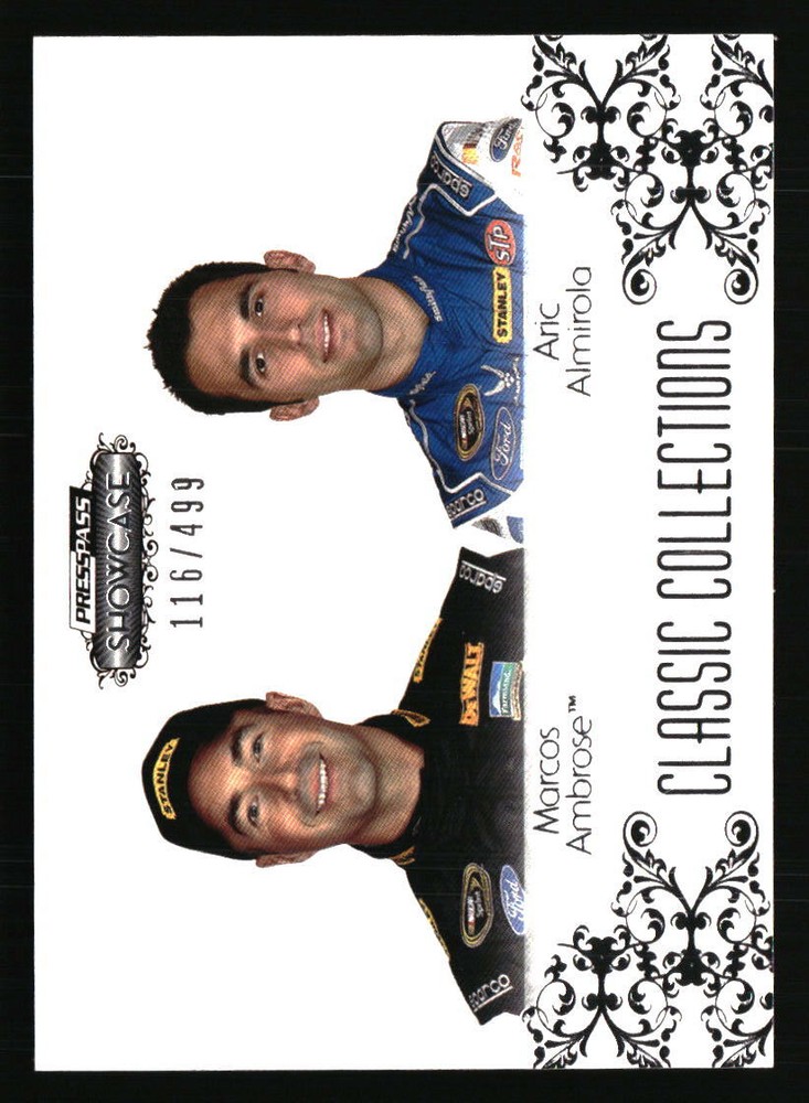 Marcos Ambrose Aric Almirola Press Pass Showcase #59 Racing Card