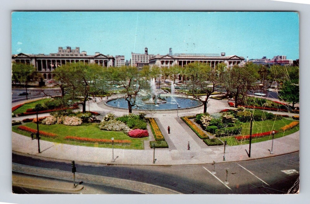 Philadelphia PA-Pennsylvania, Logan Circle, Antique, Vintage c1958 Postcard