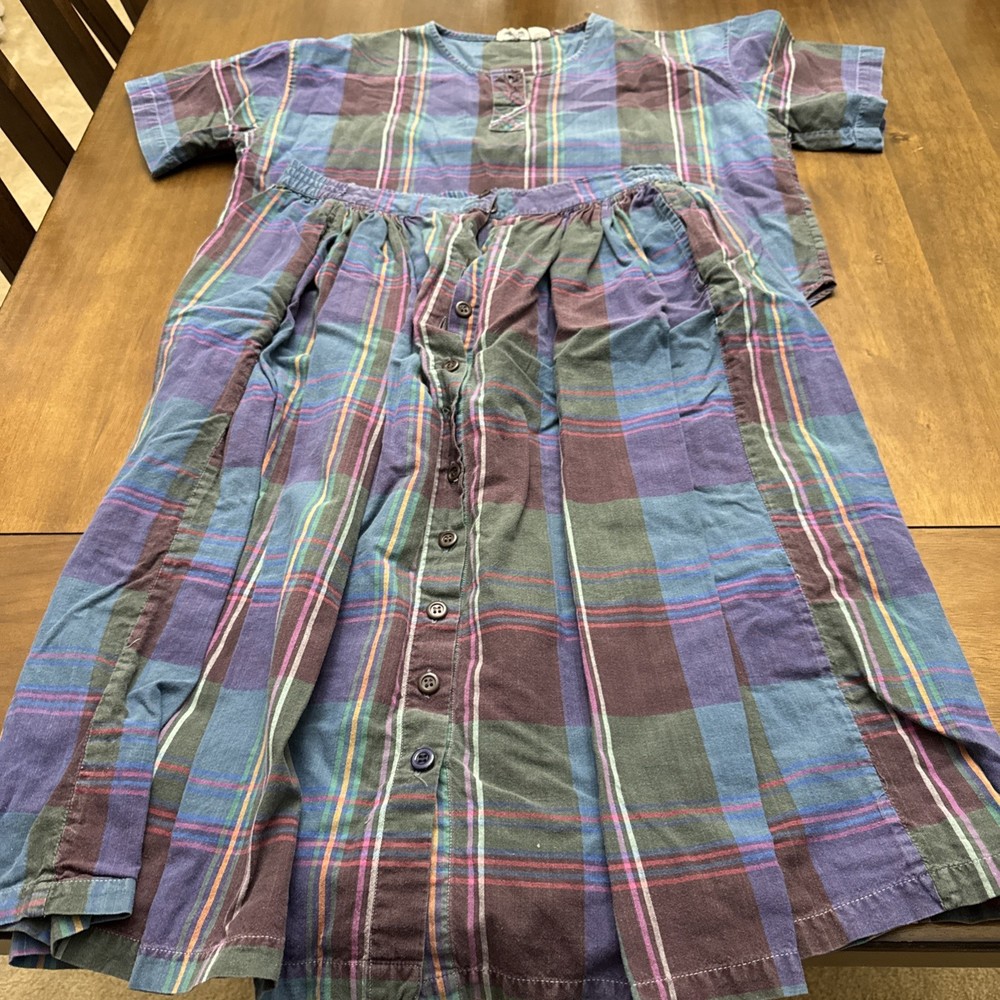 Plaid Skirt & Matching Top Small