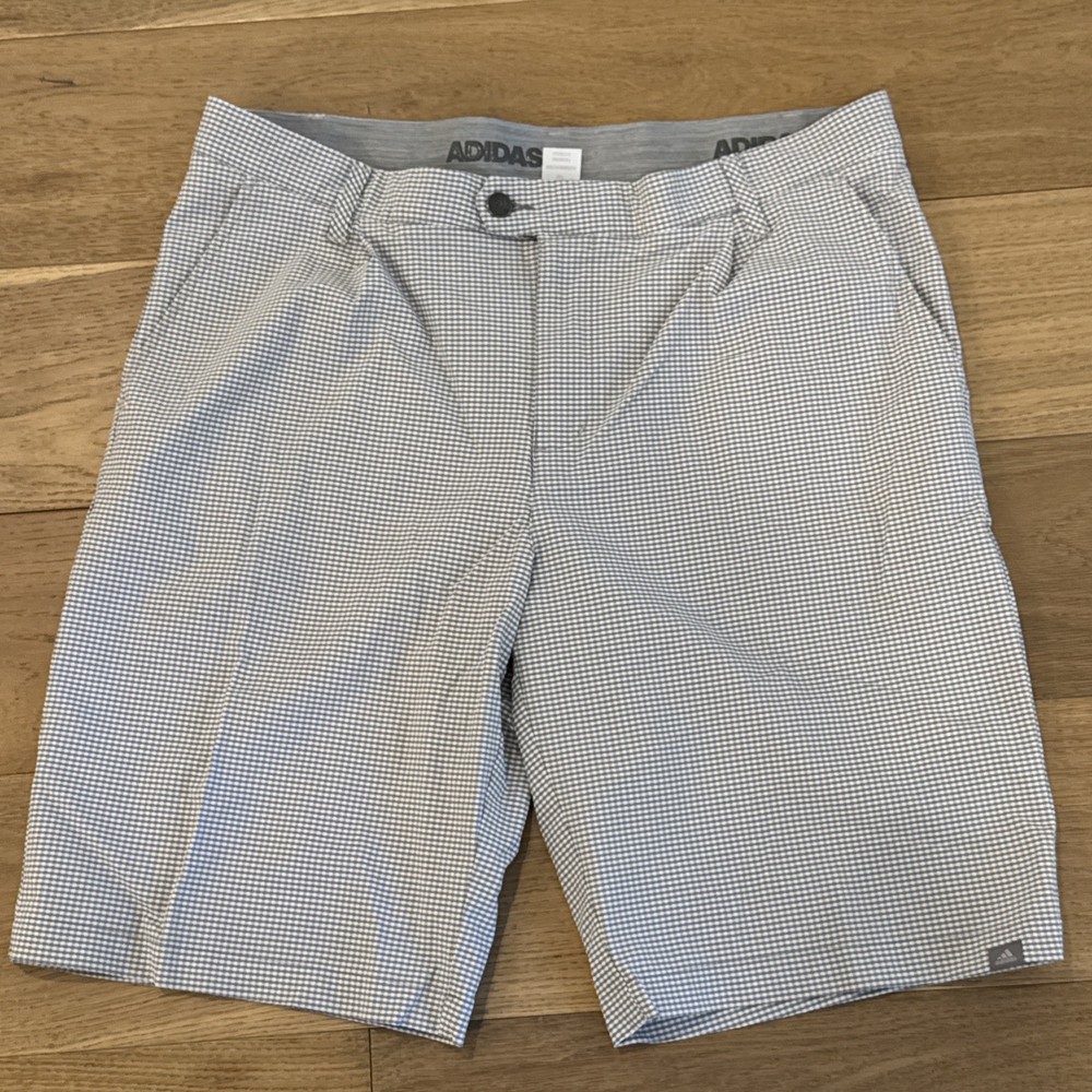 Adidas Ultimate 365 Gingham Shorts Great Check 36” X 10” Stretch ￼