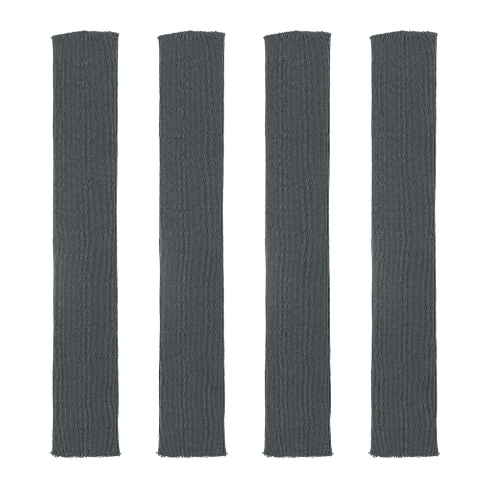 4pcs 40x6cm Elastic Cuffs Ribbed Trims Cotton Fabric Knit Stretch Band Lake Blue
