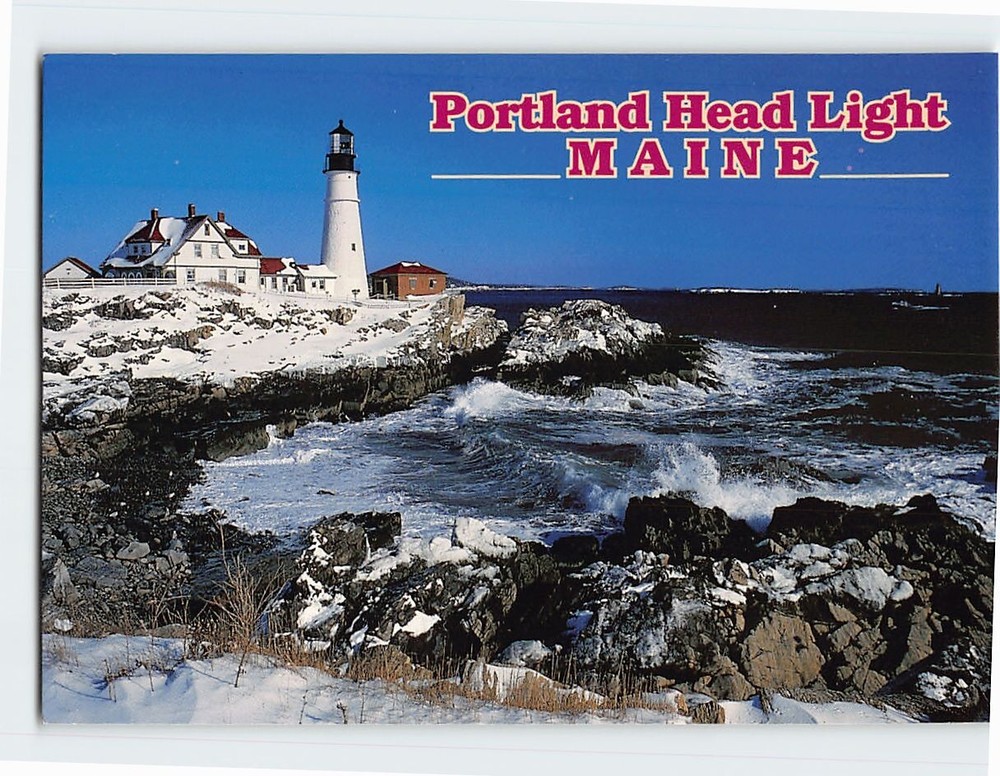 Postcard Portland Head Light Cape Elizabeth Maine USA