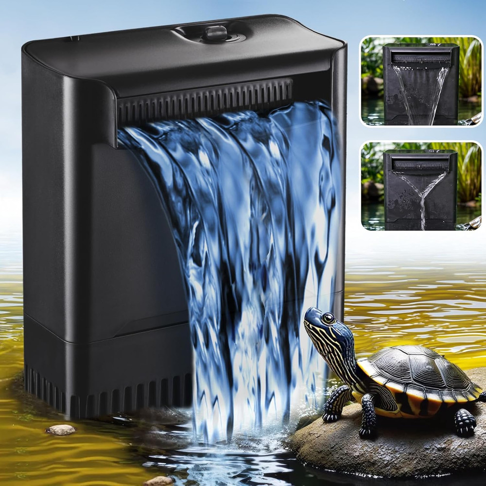 290GPH Turtle Tank Filter for 20-85 Gallon, Turtle Filter Low Water Level Availa
