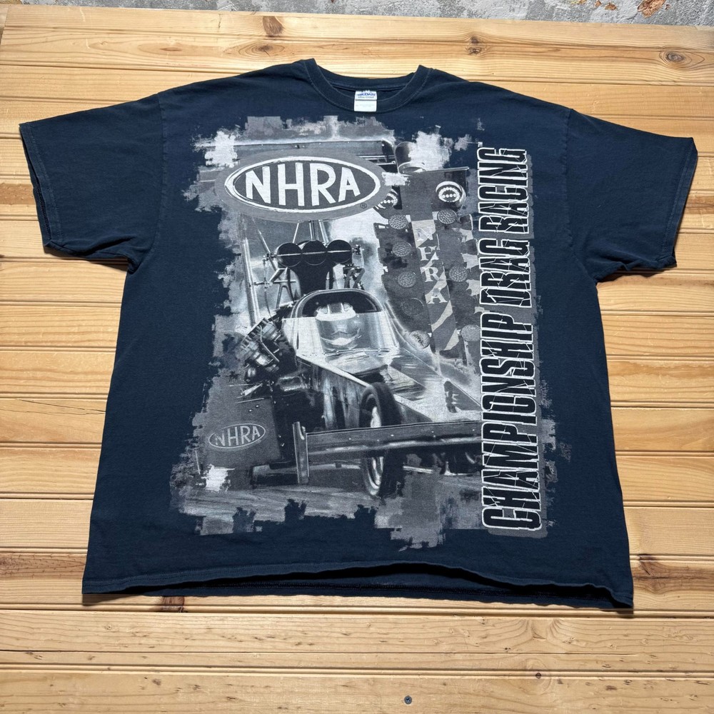 Vintage Y2K NHRA Championship Drag Racing 4 Seconds of Fury Graphic T-Shirt 2XL