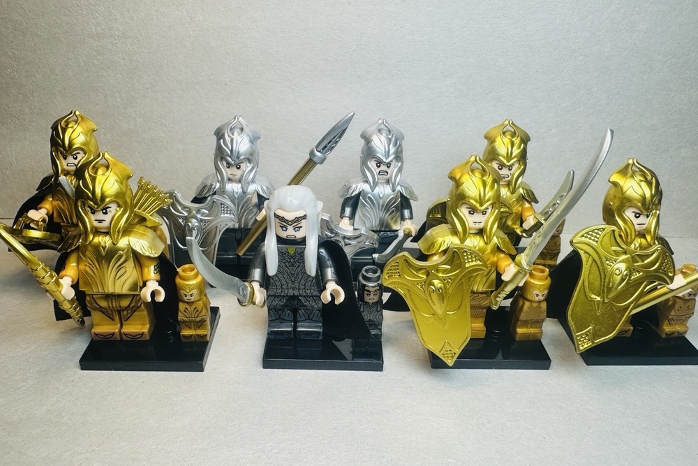 Custom Lego Lord of the Rings: The Rings of Power High Elf Minifigures 8 Pack