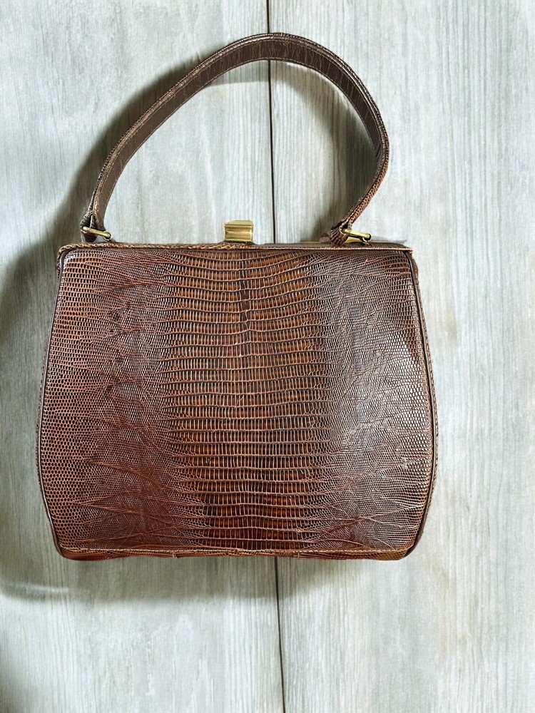 Vtg Genuine Lizard Leather 7