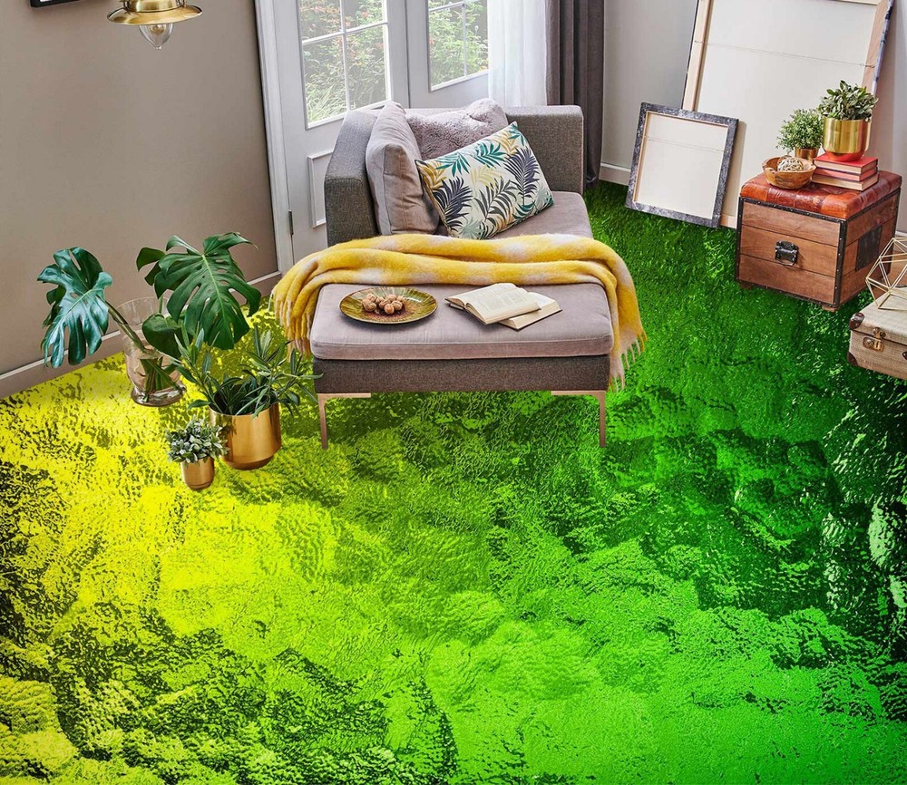 3D Green Texture SKE1557 Floor WallPaper Print Decal Epoxy Floor Deco Kay