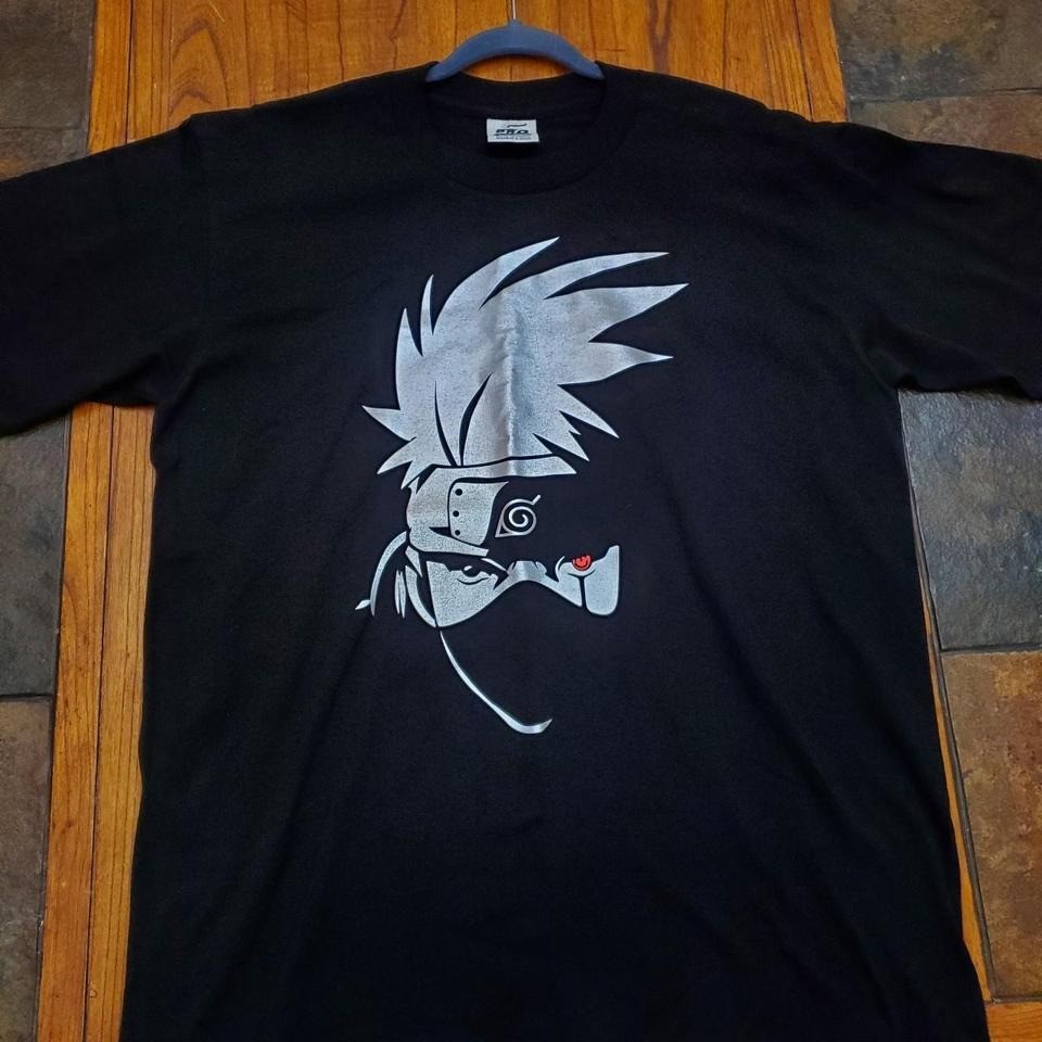 Vintage Naruto Kakashi Silver Graphic T-Shirt Deadstock Condition