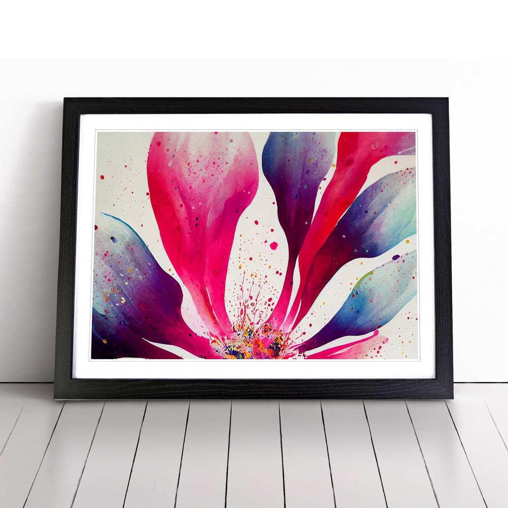 Popular Flower Splash Abstract Wall Art Print Framed Canvas Picture Poster Decor