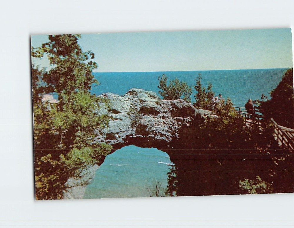 Postcard Arch Rock Mackinac Island Michigan USA