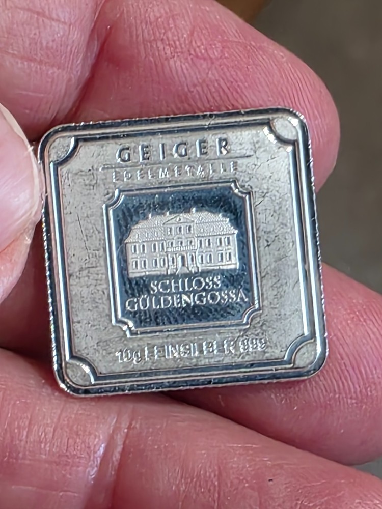 Geiger 10 Gram .999 Pure Silver Bar-- Great Investment Idea
