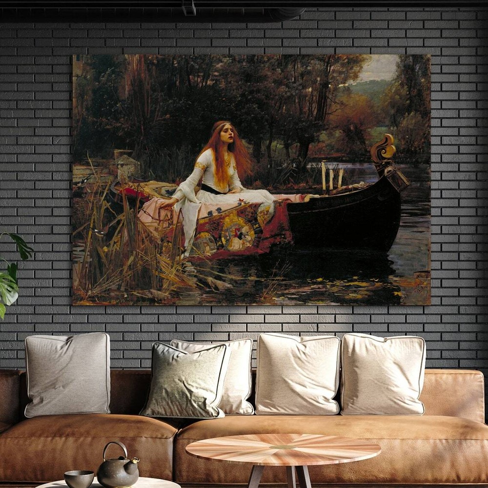 The Lady of Shalott Wall Art Canvas Unframed Print Art