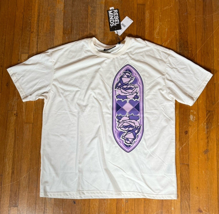 REBEL MINDS White Graphic T Shirt Peace Of Mind