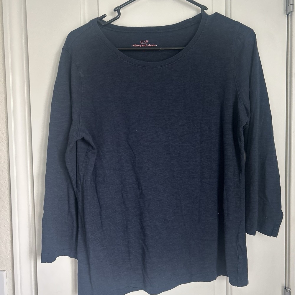 Vineyard Vines Women’s 3/4 Sleeve Cotton Crew Neck Shirt - Size L