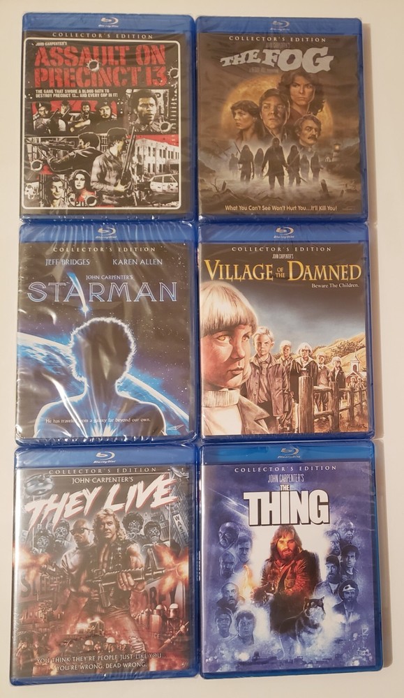 NEW ~ Thing Assault 13 They Live Starman Village Fog Blu-ray John Carpenter LOT
