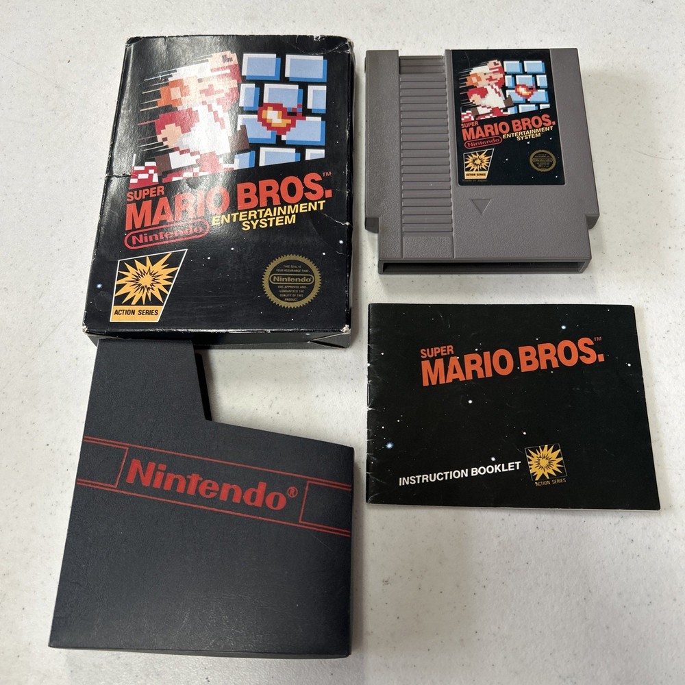 Super Mario Bros. (Nintendo NES, 1985) CIB 5 Screw Complete Authentic