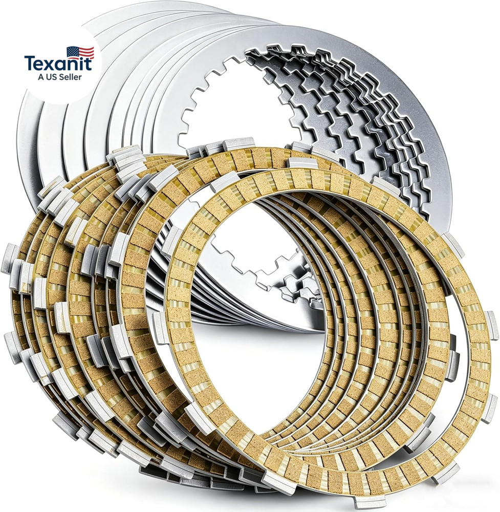 Twin Cam Extra Clutch Plates Friction Steel Clutch Kit Compatible with 1999-2017