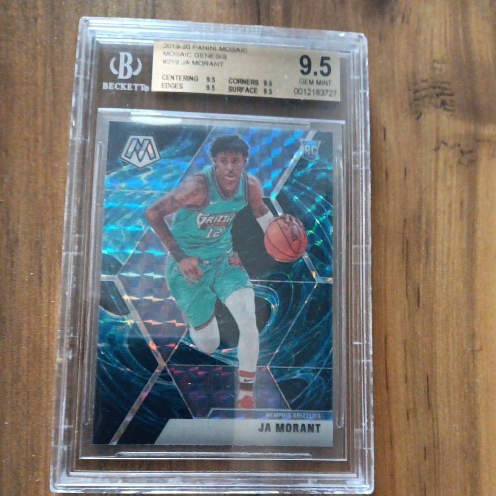 2019-20 Panini Mosaic Genesis Rookie #219 Ja Morant Genesis RC SSP BGS 9.5 GEMMT