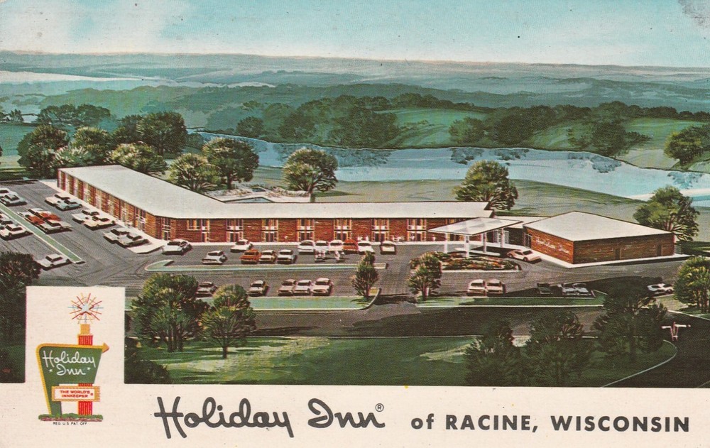 Racine WI-Wisconsin, Holiday Inn, Advertisement, Souvenir Vintage Postcard