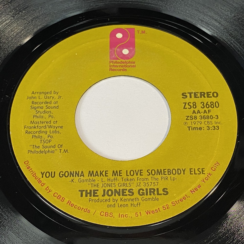 The Jones Girls: You Gonna Make Me Love Somebody Else / Who Can I Run 45 - Soul