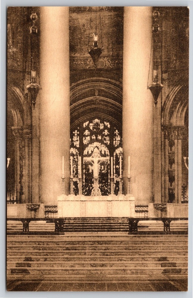 New York~Cathedral Of St John The Divine~The High Alter~Vintage Postcard